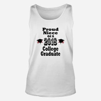2018 College Graduation Gift Proud Niece Graduate Unisex Tank Top - Thegiftio UK