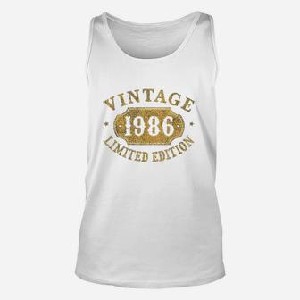 35 Years Old 35Th Birthday Anniversary Gift 1986 Unisex Tank Top | Crazezy