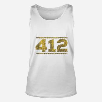 412 Distressed Chain Unisex Tank Top - Thegiftio UK