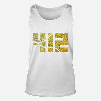 412 Pittsburgh Map Unisex Tank Top | Crazezy