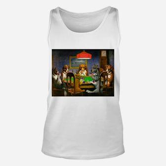 A Friend In Need Dogs Playing Poker Unisex Tank Top | Crazezy