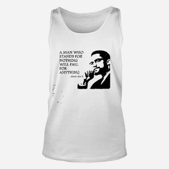 A Man Who Stands For Nothing Fall For Anything Unisex Tank Top | Crazezy DE