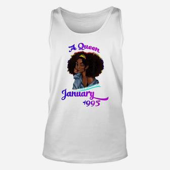 A Queen Was Born In January 1995 26Th Birthday Gift Funny Unisex Tank Top | Crazezy