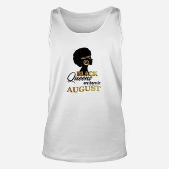 African American Black Queens Are Born In August Unisex Tank Top | Crazezy AU