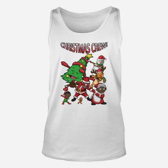 African American Santa Claus Black Christmas Crew Dabbing Unisex Tank Top | Crazezy