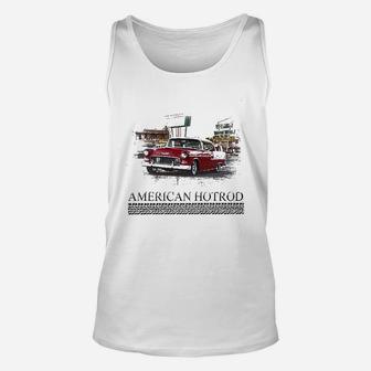 American Hotrod Muscle Car Belair Diner Motel Classic Graphic Unisex Tank Top | Crazezy CA