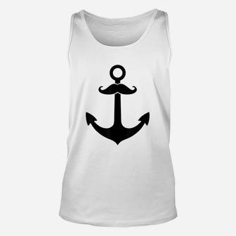 Anchor With A Mustache Unisex Tank Top | Crazezy