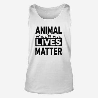 Animal Lives Matter Funny Vegetarian Unisex Tank Top | Crazezy