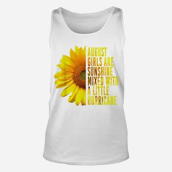 August Women Birthday Cute Sunflower Funny Cute Quote Unisex Tank Top | Crazezy