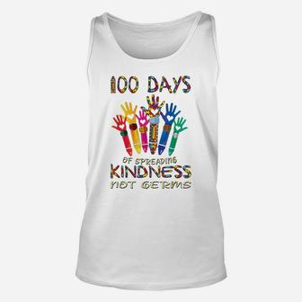 Autism Awareness 100 Days Of Spreading Kindness Not Germs Unisex Tank Top | Crazezy CA