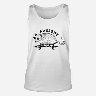 Awesome Possum Funny Cool 90S Retro Animal Lover Graphic Unisex Tank Top | Crazezy UK