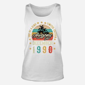 Awesome Since December 1990 Vintage 31Th Birthday Unisex Tank Top | Crazezy DE