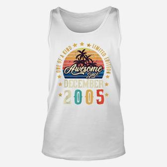 Awesome Since December 2005 Vintage 16Th Birthday Unisex Tank Top | Crazezy