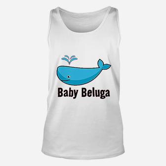 Baby Beluga Blue1 Whale Ocean Sea Life Unisex Tank Top - Thegiftio