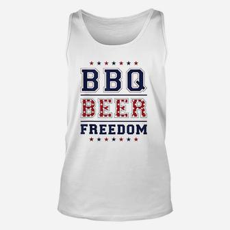Bbq Beer Freedom Unisex Tank Top | Crazezy