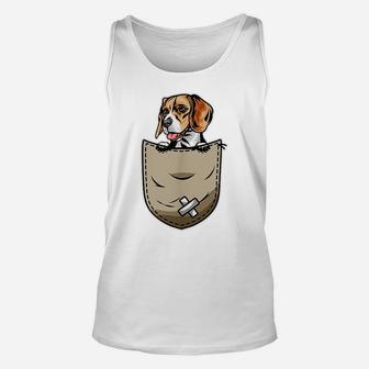 Beagle Dog Lovers And Pocket Owner Unisex Tank Top | Crazezy AU