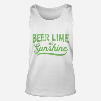 Beer Lime And Sunshin Tshirt Funny Cinco De Mayo Summer Bbq Unisex Tank Top | Crazezy UK