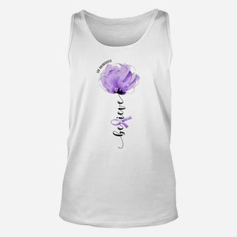 Believe Itp Awareness Purple Ribbon Flower Lovers Unisex Tank Top | Crazezy UK