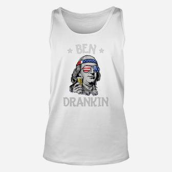 Ben Drankin Benjamin Franklin 4th July Unisex Tank Top - Thegiftio UK