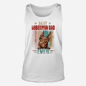 Best Doberman Dad Ever Retro Vintage Dog Lovers Unisex Tank Top | Crazezy DE