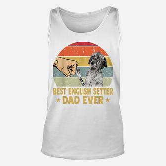 Best English Setter Dad Ever Retro Vintage Father Day Unisex Tank Top | Crazezy