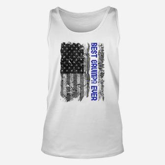 Best Grumpa Ever Us Flag Grandpa Father's Day Papa Gift Unisex Tank Top | Crazezy