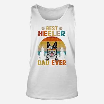 Best Heeler Dad Ever Vintage Dog Lover Unisex Tank Top | Crazezy DE