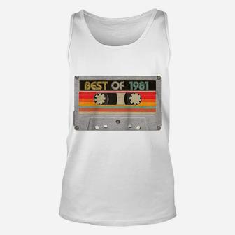 Best Of 1981 39Th Birthday Gifts Cassette Tape Vintage Raglan Baseball Tee Unisex Tank Top | Crazezy CA