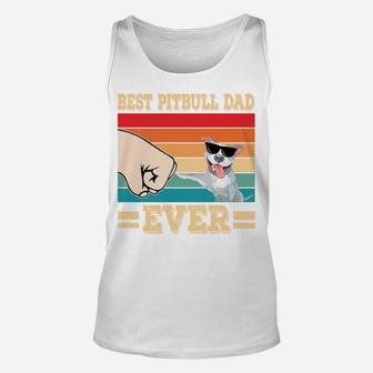 Best Pitbull Dad Retro Vintage Sunglasses Funny Dog Owner Sweatshirt Unisex Tank Top | Crazezy AU