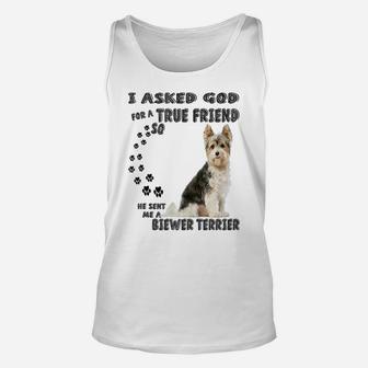 Biewer Yorkshire Terrier Quote Mom Dad Art, Cute Beaver Dog Unisex Tank Top | Crazezy