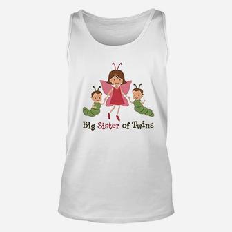 Big Sister Of Twins Unisex Tank Top | Crazezy