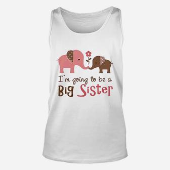 Big Sister To Be Mod Elephant Baby Unisex Tank Top | Crazezy UK