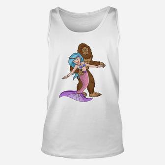 Bigfoot And Mermaid Ballroom Dancing Shirts Mermaid Shirts Unisex Tank Top - Thegiftio UK