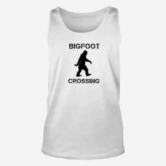Bigfoot Crossing Shirt Sasquatch Hunting Believers Unisex Tank Top - Thegiftio UK