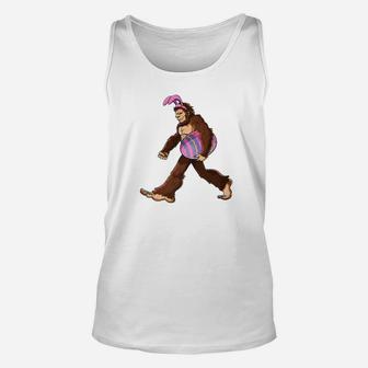 Bigfoot Easter Bunny Shirt Easter Egg Bunny Ears Costume Tee Unisex Tank Top - Thegiftio UK