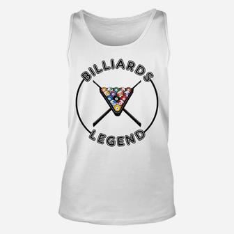 Billiards Legend Pool Game Hobby Fun Long Sleeve Shirt Unisex Tank Top | Crazezy