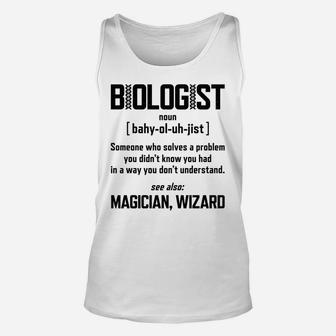 Biologist Science Noun Definition Funny Biology Dictionary Unisex Tank Top | Crazezy CA
