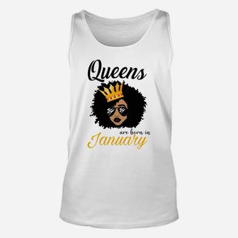 Birthday Queens January Shirts For Women African American Sweatshirt Unisex Tank Top | Crazezy AU