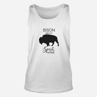 Bison Are My Spirit Animal Buffalo Unisex Tank Top | Crazezy