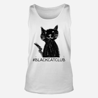 Black Cat Club Gifts For Cat Lovers Cute Graphic Tees Unisex Tank Top | Crazezy