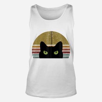 Black Cat Vintage Retro Style - Cats Lover Zip Hoodie Unisex Tank Top | Crazezy
