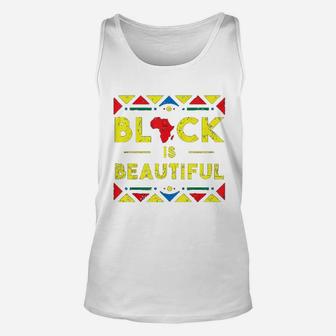 Black History Black Is Beautiful African Colors Unisex Tank Top | Crazezy DE