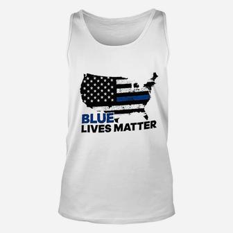 Blue Lives Matter Unisex Tank Top | Crazezy AU
