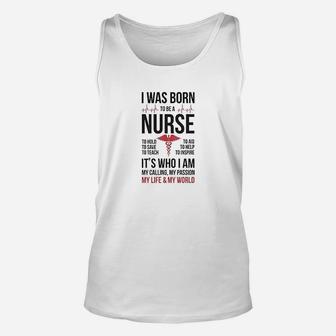 Born To Be A Nurse Unisex Tank Top | Crazezy