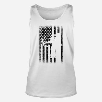 Bow Hunting American Flag Deer Hunter Gift Unisex Tank Top | Crazezy