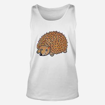 Brown Hedgehog Unisex Tank Top | Crazezy