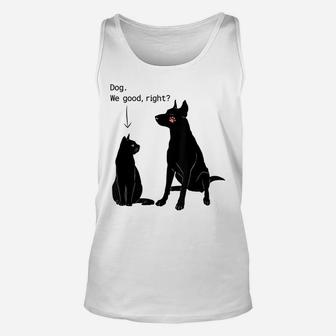 Cat Humor Cat Slaps Dog Funny Dog And Cat Lovers Unisex Tank Top | Crazezy