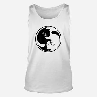 Cat Yin And Yang Unisex Tank Top | Crazezy CA