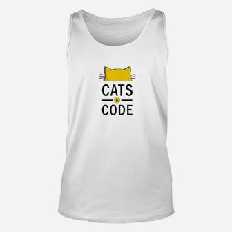 Cats And Code Cat And Programming Unisex Tank Top | Crazezy