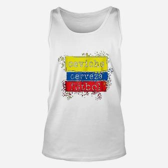 Ceviche Cerveza Futbol Funny Ecuador Flag Soccer Unisex Tank Top - Thegiftio